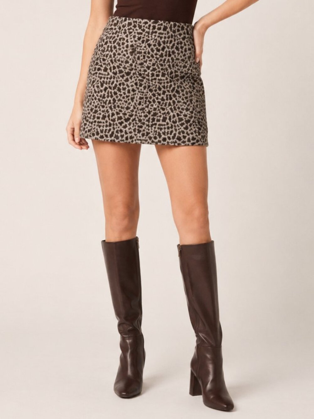 NWT Jason Wu Edit Cheetah Print Mini Skirt L Mobwift Office Siren Chic